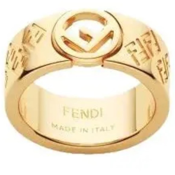 NIB Fendi Gold Logo Ring - Picture 1 of 6